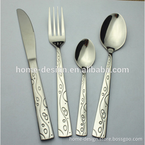 engraved stainless steel cutlery set